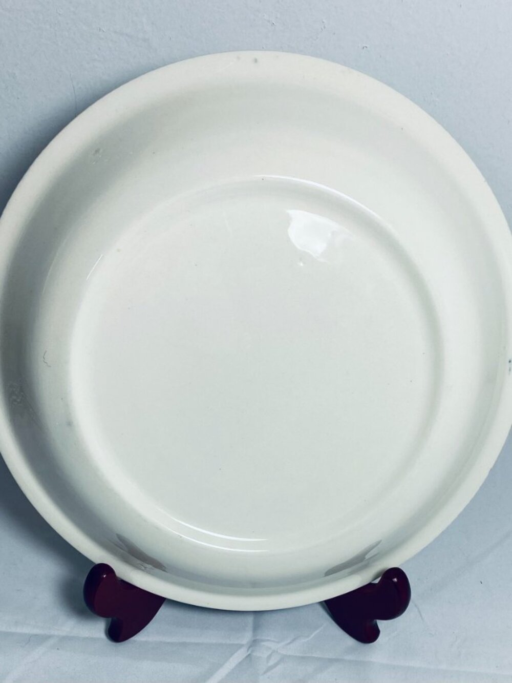 VNTG Currier & Ives Royal Blue China 10" Pie Plate "A Snowy Morning" 1950's - Picture 3 of 4
